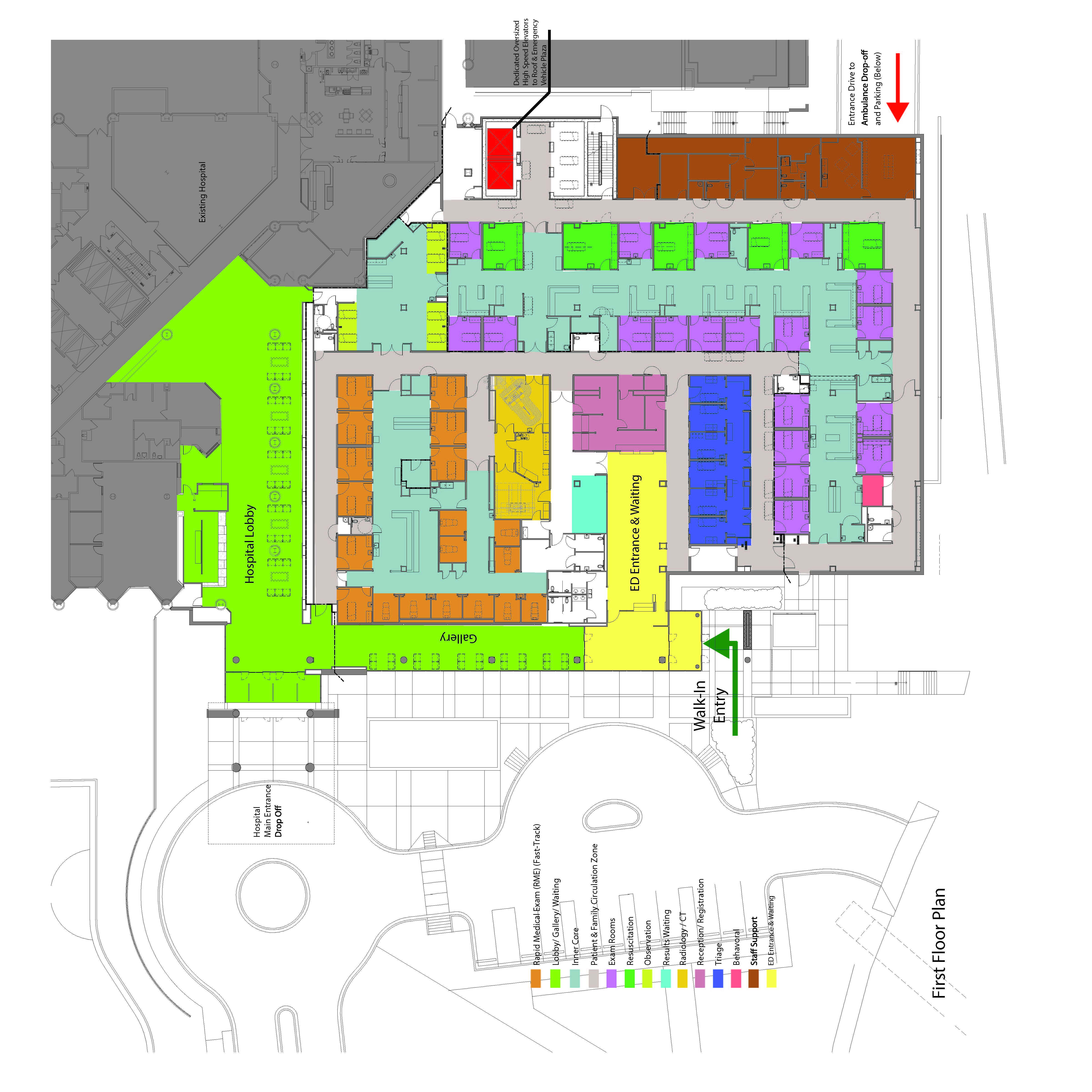 First floor plan - Methodist University Hospital ED